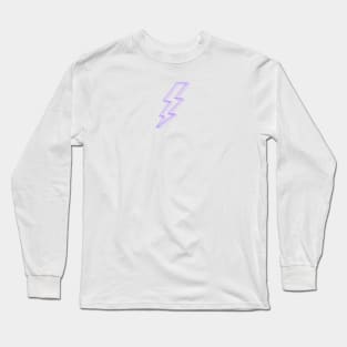 Purple Lightning Design Long Sleeve T-Shirt